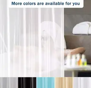 कारखाने कस्टम आकार पीवा शॉवर पर्दे लाइनर बाथरूम उत्पाद पारदर्शी रंग शॉवर पर्दे