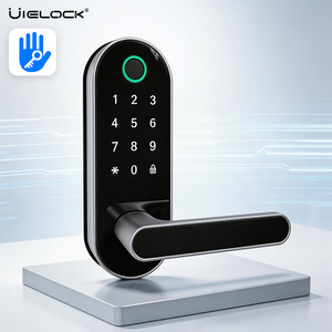 Serrure de porte intelligente UIELOCK avec poignée, applicable aux locaux locatifs tels que les maisons et les appartements en location, adaptée aux portes de 40 à 90 mm - Product Image 1