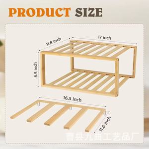 Wooden <b>Shoe</b> Rack Double Layer Indoor Hanging <b>Storage</b> <b>Space</b> <b>Saving</b> For Boots And <b>Shoes</b> - Product Image 4