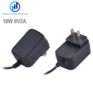 9V2A 18W USプラグAC/DC電源アダプター（GS、CE、ELT 1310、IEC61558、IEC62368認証取得、LEDドライバー用） - Product Image 1