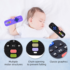 BPA-free mềm Silicone Teether cho trẻ sơ sinh TV hình dạng từ xa Chewable đồ chơi thân thiện với môi lá thiết kế bé quà tặng - Product Image 5