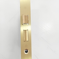 Petite serrure de porte intérieure 50 mm, corps en cuivre, espacement de la languette 48 mm, 145 mm, poignée de tiroir, quincaillerie de meuble