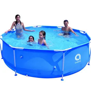 Лидер продаж, домашний бассейн со стальной рамой, синяя круглая стальная рама для бассейнов, стальная рама, семейный бассейн 300 см x 76 см