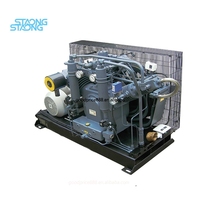 Compresseur d'air à piston lubrifié stationnaire haute pression 60bar 70bar 100bar 380V avec pompe à moteur pour station de distribution d'eau