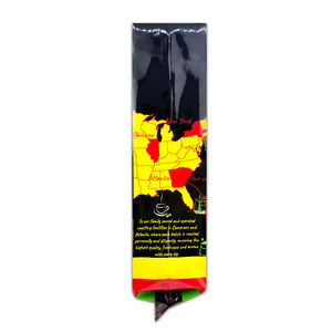 Bolsas de embalaje brillantes negras con impresión personalizada a prueba de humedad con bolsa de fuelle lateral de válvula para bolsa de plástico de café - Product Image 4