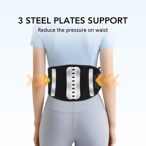 Smart Timing Lumbar Brace Massager Hot Compress <b>Vibration</b> Waist Support Abdominal Back Pain Relief Massage Belt Heat Feature - Product Image 3