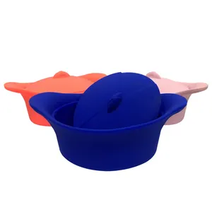 Cesta de silicona para vaporizador de verduras, cuenco plegable de silicona