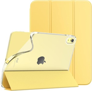 Funda Delgada y Suave de TPU Translúcida Esmerilada para iPad 11.ª Generación (2025) y 10.ª Generación (<span class=keywords><strong>2022</strong></span>) con Activación/Desactivación Automática, Amarillo Claro - Product Image 1