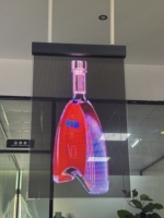 Écran LED transparent flexible couleur pleine P3.91mm pour intérieur avec prise en charge HDR 2500cd/m2 pour la publicité vidéo