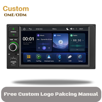 Radio Mobil BQCC 7" IPS MP5 Carplay Layar Android FM AM RDS BT Pemutar Multimedia Stereo Head Unit untuk RAV4 Tundra Corolla Camry