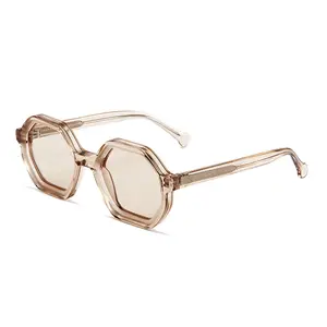 Figroad Irregular Polygon Sunglasses With Small Frame Cool Girl Style Slimming Effect And Acetate Material Sunglasses For Women