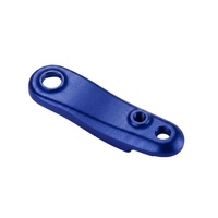 Bras de liaison droit en aluminium forgé noir anodisé sur mesure, configuration à trois trous pour le contrôle de vélo et de moto, conformité ISO9001