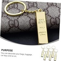 Jaster 1PCS Gratuit LOGO Personnalisé Gravure Barre d'Or Porte-clés Personnalisé Pendentif en Acier Inoxydable Avec Texte Logo Cadeau pour Anniversaire