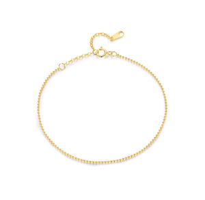 S925 silver crystal charm 18K gold plated minimalist Unisex everyday wear <b>bracelet</b> Fine chain & link <b>bracelet</b> - Product Image 1