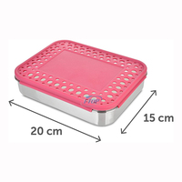 Boîte à déjeuner professionnelle en acier inoxydable pour enfants, sans BPA, lavable au lave-vaisselle, résistant aux fuites, avec récipient Bonus