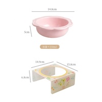 Bols pour chiens et chats Bols en céramique pour animaux de compagnie pour la nourriture et l'eau Ensemble d'intérieur avec support en acrylique Bols en céramique pour animaux de compagnie