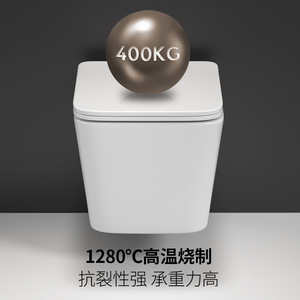 WC mural en titane italien, capacité de charge de 400 kg, réservoir encastré, certifié CE - Product Image 1