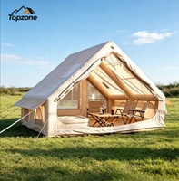 Tente gonflable de camping quatre saisons légère de 12 m² avec une chambre, grande porte, grande tente gonflable en TPU pour le camping