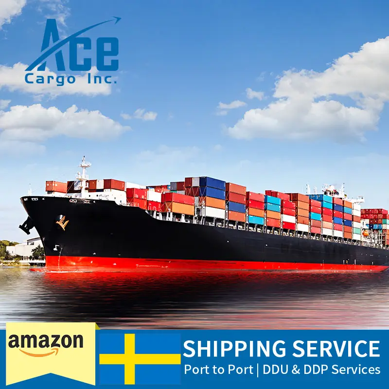 Agente de envío internacional de carga marítima barato de China en Shenzhen Guangzhou a Suecia DDP