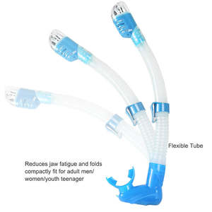 ท่อดำน้ำซิลิโคนสำหรับดำน้ำลึก100% เกรดอาหารอุปกรณ์ดำน้ำปลอดภัย - Product Image 4