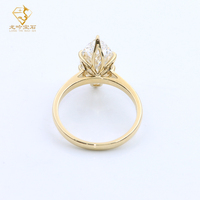 Bague de fiançailles personnalisée en or 10K/14K/18K et argent sterling 925 avec diamant de laboratoire taille marquise 1ct 2ct 3ct certifié IGI