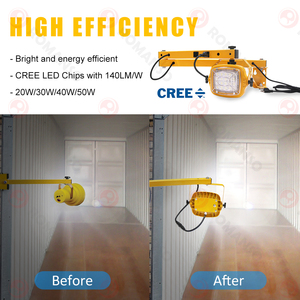 ไฟ LED สำหรับท่าขนถ่าย ETL FCC 20W 30W 40W 50W IP65 กันน้ำ 5000K ไฟส่องสว่างสำหรับท่าขนถ่ายแบบ Heavy Duty สำหรับรถบรรทุกตู้คอนเทนเนอร์ - Product Image 5