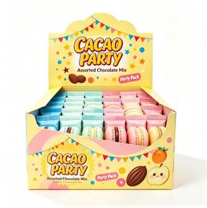 Berry Cacao Strawberry Chocolate Bites Rigid Paperboard <b>Box</b> Recyclable Four Color Printing UV Logo Design - Product Image 2