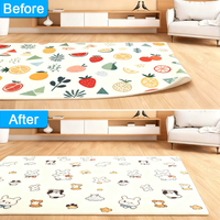 Bande adhésive antidérapante réutilisable en PU pour tapis, double face, lavable, pour tapis et moquettes