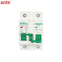 GERK Commutateur de transfert de puissance double 1/2/3/4 pôles 32A 63A 125A avec disjoncteurs miniatures (MCB) interbloqués 5kA