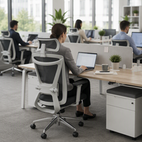 Factory Direct Premium Silla De Oficina Mécanisme d'inclinaison ergonomique en 3 étapes Chai de bureau pour les espaces de travail administratifs
