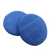 Éponge de polissage ronde en microfibre de 5 pouces, applicateur de cire et de revêtement céramique pour voiture, lot multicolore en gros