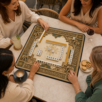 Tapis de table Mahjong 31,5x31,5 pouces, antidérapant, en néoprène, réduction du bruit, imperméable, portable