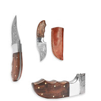 Couteau de chasse et de camping traditionnel en acier Damas, outil de chasse artisanal en Damas, couteaux à dépecer