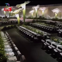 Installations d'art floral géantes illuminées personnalisées - Décoration LED de luxe pour mariages, événements et fêtes