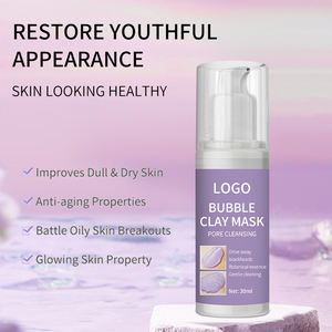 Masque Facial Oxygénant Purifiant et Hydratant à la Vitamine C et au Rétinol, aux Herbes, pour Peau Nette et Éclatante, Marque Privée, Violet - Product Image 4