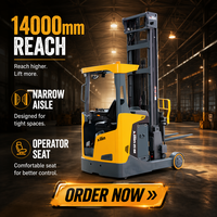 Nouveau transpalette électrique contrepoids à mât télescopique 1100/1200mm x 550/685mm 380V 1500kg de charge Garantie 1 an