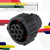 Arnés de Cables para ECU de Motor Automotriz, Carcasa Plana, Conector PCB Tyco de 7 Pines, Cobre y Nailon 1-181334-1