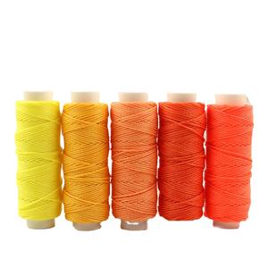 Filo cucirino ad alta resistenza del poliestere cerato cuoio cucito a mano della cera rotonda del poliestere di 0.45mm 100% - Product Image 1