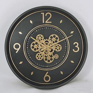 REIDA Industrial Steampunk Battery Operated <strong>Roman</strong> Bronze Antiqued Industrial Moving Gear Wall <strong>Clock</strong> for Living Room Decor - Product Image 5