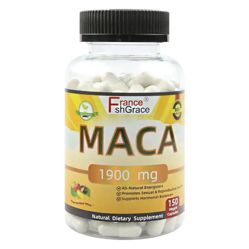 Black Maca Root 150 Veggie Capsules Vegan Non-GMO Gluten-Free Max Strength Organic Maca Root Powder Capsules