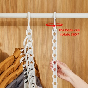 Porte-vêtements pliable multifonctionnel pour la maison, organisateur de placard, économiseur d'espace, support de rangement pour vêtements et foulards pour la chambre - Product Image 5