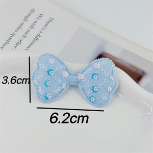 Perline di stoffa fai da te <span class=keywords><strong>a</strong></span> forma di piccoli fiori, paillettes, fiocchi, graziosi nodi <span class=keywords><strong>a</strong></span> otto, fermagli per capelli, bambole, abbigliamento, copricapi, accessori - Product Image 2