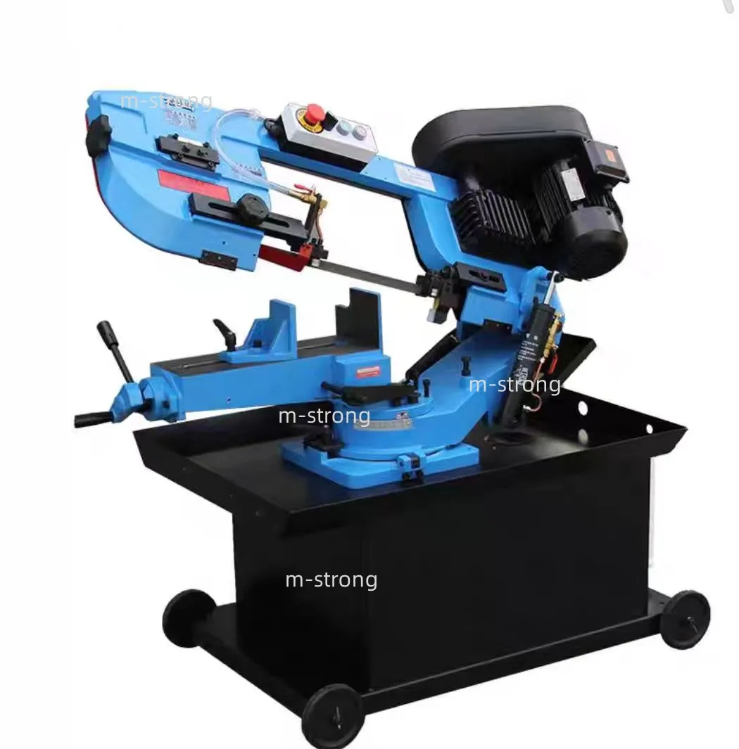 380V Ngang Gỗ Kim Loại Ban Nhạc Saw Máy Cắt Thủy Lực Nước Làm Mát Bơm Thép Cây Xoay Ban Nhạc Saw Máy