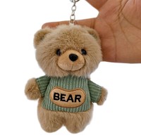 Porte-clés en peluche ours mignon Kawaii avec pull, breloque de sac, décorations, cadeaux pour événements, pendentif