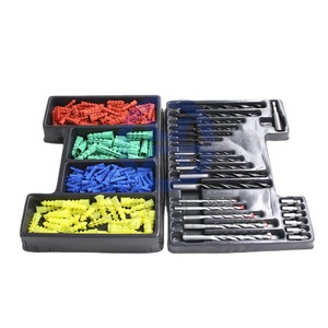 Brocas de punta de brad de 300 piezas con vástago redondo en espiral de acero para carpintería, construcción y juego de tornillos de expansión - Product Image 4