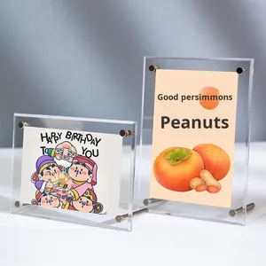 Trong suốt <span class=keywords><strong>Acrylic</strong></span> khung ảnh & CD thần tượng thẻ hiển thị đứng máy tính để bàn ủy quyền thư hiển thị đứng khung sản phẩm - Product Image 1