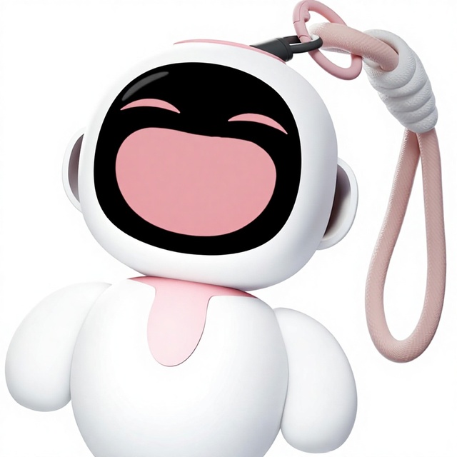 Eiliko-emotional Robot Coral and Pink AI Chart Robot Electronic Pendant Matches Daily Outfits for Couples Best Friends China