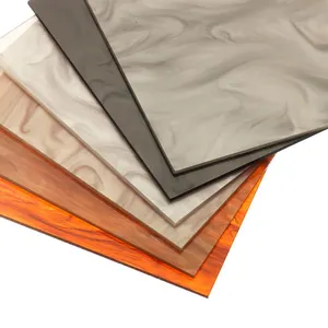 Wholesale Coloured marble acrylic sheet Hot sale latest style patterns cast pmma slab