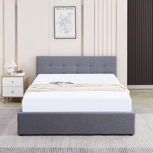 Lit double de luxe moderne avec rembourrage doux et rangement pour chambre principale, style princesse - Product Image 5