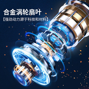 Aluminum Turbine Fan Blade High Power Cordless Car <b>Vacuum</b> Cleaner Wet Dry Dual Use Rechargeable <b>Portable</b> For Car Home - Product Image 1